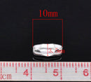 100 pcs Silver Plated Ball Chain Connector Clasp 10x4mm (Fits 3.2mm Ball Chain) fcl0011