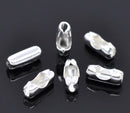 100 pcs Silver Plated Ball Chain Connector Clasp 10x4mm (Fits 3.2mm Ball Chain) fcl0011