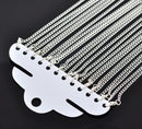 One Dozen (12) Silver Plated Lobster Clasp Curb Link Chain Necklaces 2x3mm, 18"  . Fch0066