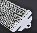 One Dozen (12) Silver Plated Lobster Clasp Textured Link Chain Necklaces 4.2x2.8mm, 20"   fch0102b