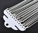 12 Silver Plated Lobster Clasp Textured Link Chain Necklaces 4.2x2.8mm, 18"  fch0103