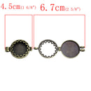 1 Bronze Metal Open Face LOCKET Charm Pendants chb0009