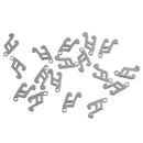 4 Music Note Charms Pendants, stainless steel charms, metal, cutout shape   11x8mm  chs0049