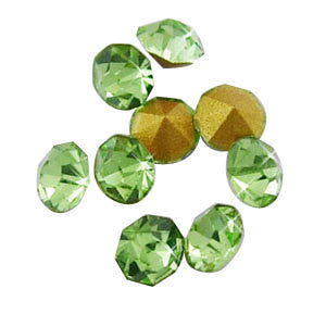 pp16 ss7 PERIDOT GREEN Rhinestone Chatons - Grade A Glass, Quality Machine Cut Crystal 144 pcs  1 gross, Small   cry0024