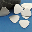 10 Aluminum Metal Stamping Blanks Charms 7/8" x 7/8" GUITAR PICK TAGS 20 gauge  msb0026