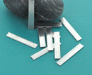 10 Aluminum Metal Stamping Blanks Charms 1/4" x 1-1/2" RECTANGLE STRIP TAGS 20 gauge  msb0027