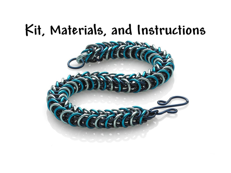 MERMAID TAIL Box Chain Mail Bracelet Weave Got Mail Kit, includes materials, full color instructions kit0037