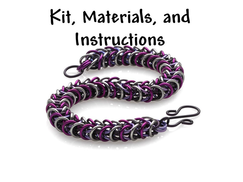 CLEOPATRA Box Chain Weave Bracelet Chain Mail Weave Got Maille Kit, includes materials, full color instructions kit0035