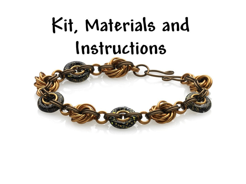 GOLD DUST Inspiral Bracelet Chain Mail Weave Got Maille Kit, includes materials, full color instructions kit0040