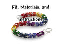 RAINBOW BYZANTINE Bracelet Chain Mail Weave Got Maille Kit, includes materials, full color instructions kit0038