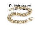 Gold and Silver Bi-Color HELM Bracelet Chain Mail Weave Got Maille Kit, includes materials, full color instructions kit0041