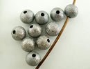 40 Gunmetal Stardust Metal Round Beads  6mm  bme0143