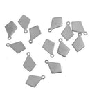 10 Stainless Steel Metal Stamping Blank Charms, DIAMOND RHOMBUS tags. 18 gauge MSB0037