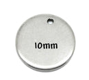 10 Stainless Steel Metal Stamping Blanks Charms ( 10mm ), Small ROUND DISC Tags, 18 gauge  MSB0017a