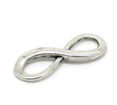 20 INFINITY SYMBOL  Antiqued Silver Tone Metal Charm Connectors  23x8mm chs0055