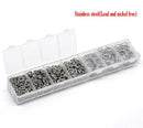1 Box Mixed STAINLESS STEEL Open Jump Rings 4mm-10mm . 1410 PCs Assorted with Storage Box  jum0004