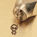 ImpressArt Metal Design Stamp,  6mm ALIEN figure  tol0044