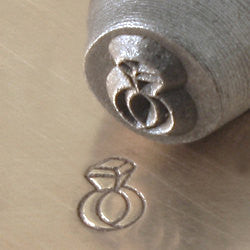 ImpressArt Metal Design Stamp,  6mm DIAMOND RING tol0130