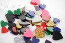 Acrylic HEART Shapes, Cutouts Cabochons, Flatbacks, 100 pcs mixed random sizes, for decoden, kawaii