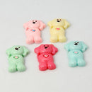 12 Pastel Acrylic Resin PUPPY Shapes 23x17mm, cabochon flatbacks, mixed random colors for decoden, kawaii, cute cab0029