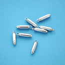 6 pcs Silver Tone Metal BULLET Ammo Charm Pendants . chs0067