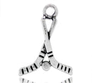 10 Silver Tone Hockey Sticks and Puck Charms Pendants . chs0089