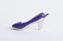 4 Silver and Purple Enamel HIGH HEELS Shoe Charm Pendants che0114
