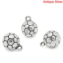 5 Silver Tone Pewter SOCCER BALL Charm Pendants chs0167
