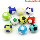 20 Large SOCCER BALL Round Acrylic Beads, bright colors, bubblegum beads  20mm bac0024
