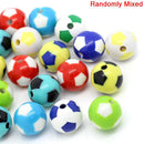 20 Large SOCCER BALL Round Acrylic Beads, bright colors, bubblegum beads  20mm bac0024