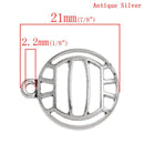 4 Silver Tone Pewter VOLLEYBALL Open Cutout Charm Pendants chs0166