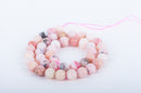 9mm PINK PERUVIAN OPAL Gemstone Beads Round, full strand, 45 beads, gop0004