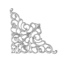 100 Silver Tone Vintage Style Filigree Flat Metal Findings  Bulk package  FIL0002b