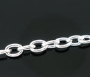 Silver Plated Cable Link Chain 10 meters (30 feet)  5x3.5mm fch0018