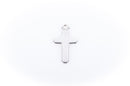 10 Plain CROSS Tag Charm Pendants  Silver Tone Metal chs0285
