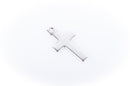 10 Plain CROSS Tag Charm Pendants  Silver Tone Metal chs0285