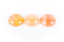 3 Brazilian Agate Gemstone Cabochons, 5/8" 16mm, golden yellow with a hint of green or orange  cab0044