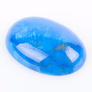 2 Oval Gemstone Cabochons, 25x18mm, Dyed BLUE HOWLITE Magnesite  cab0047