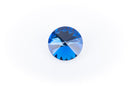 14mm Glass Crystal Rivoli Rhinestone Crystals, chaton, silver foil backing SAPPHIRE BLUE, 4 pcs.  cry0082