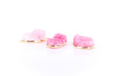 1 PINK DRUZY Gemstone Connector Link, Gold Plated Bezel, 1.5" long  gdz0003