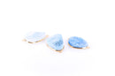 1 BLUE DRUZY Gemstone Connector Link, Gold Plated Bezel, 1.5" long  gdz0006