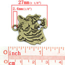 10 Antique Bronze Metal TIGER Charm Pendants. CHB0189