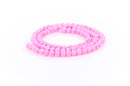 HOT PINK and BLACK Howlite Round Beads 4mm . 16" strand how0065