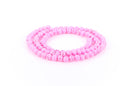 HOT PINK and BLACK Howlite Round Beads 4mm . 16" strand how0065