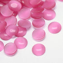 8 Round Circle Glass Cabochons, flatback, MEDIUM PINK Cat's Eye 16mm  cab0075