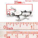 10 Antique Silver Tone TIN MAN Pendant Charms . chs0446