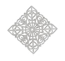 20 Large Antique Silver Filigree Squares, flat thin findings for jewelry making, crafts  FIL0004