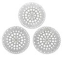 20 Antique Silver Filigree Round Shapes, flat thin findings for jewelry making, crafts  FIL0009