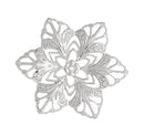 20 Large Antique Silver Filigree FLOWER Shapes, flat thin findings for jewelry making, crafts  FIL0006