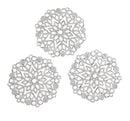 50 bulk Large Antique Silver Filigree Round Shapes, flat thin findings for jewelry making, crafts  FIL0007b